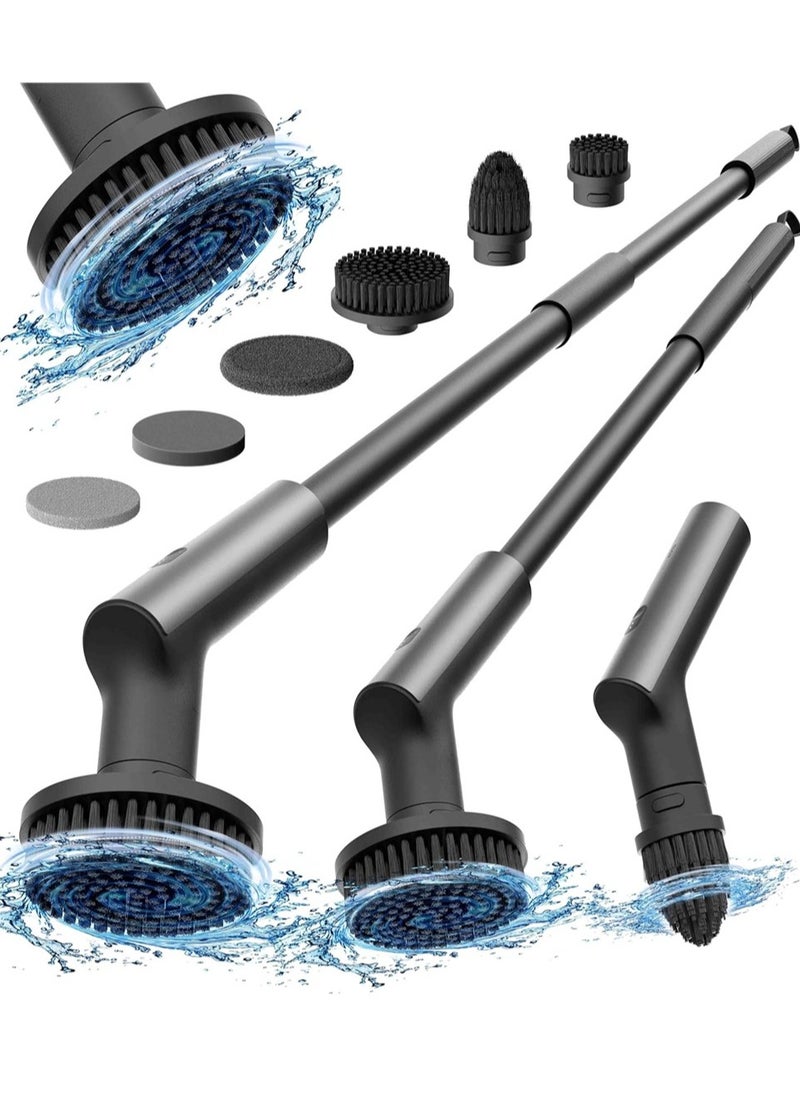 HOTO Electric Cleaning Brush – Power Scrubber for Bathroom, Kitchen, Tiles, Grout, Bathtub, Glass – 7 Brush Heads, 2 Speed Settings (220 & 350 RPM), Cordless, Waterproof IPX7, 4000mAh Rechargeable Battery, 50W High-Torque Motor – QWQJS001  - Image 3
