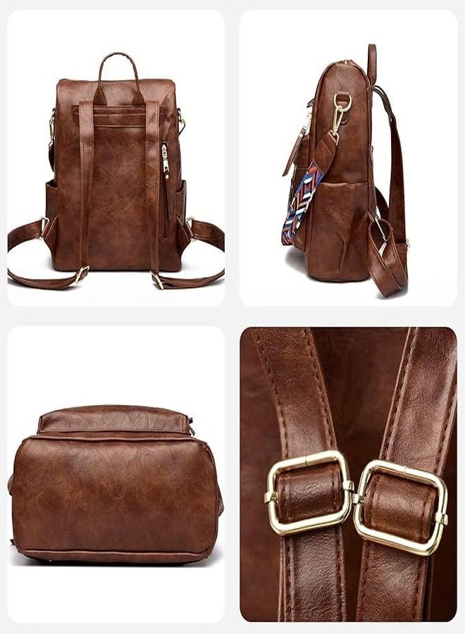 CRAFTIFY Backpack for women | Women's Fashion Backpack Purses Multipurpose Design Handbags and Shoulder Bag with sling belt | Handbag | College | Girls | Office | Printed | Gifts | women backpack bags (Cofee) - Image 4