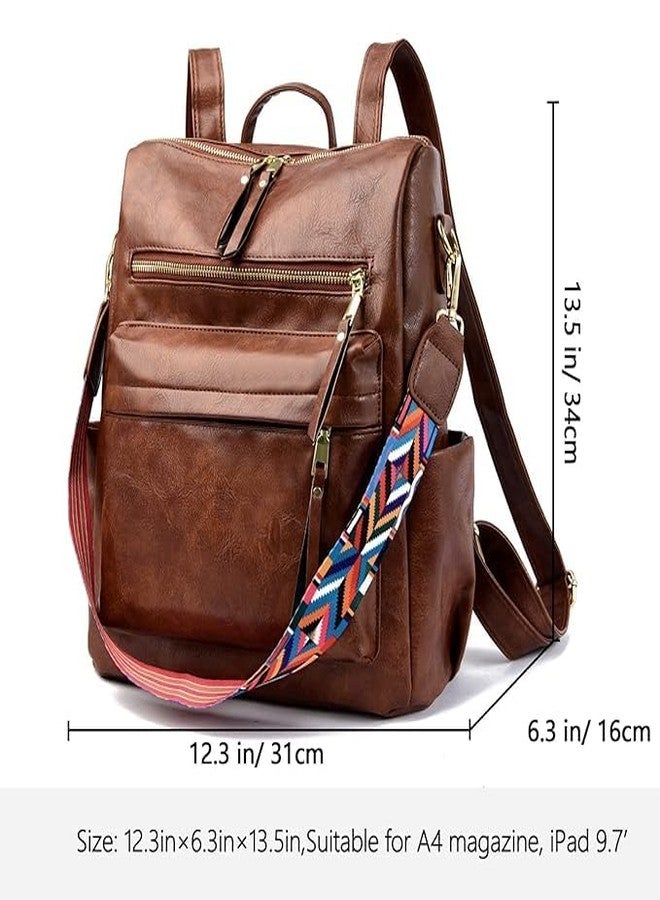 CRAFTIFY Backpack for women | Women's Fashion Backpack Purses Multipurpose Design Handbags and Shoulder Bag with sling belt | Handbag | College | Girls | Office | Printed | Gifts | women backpack bags (Cofee) - Image 2