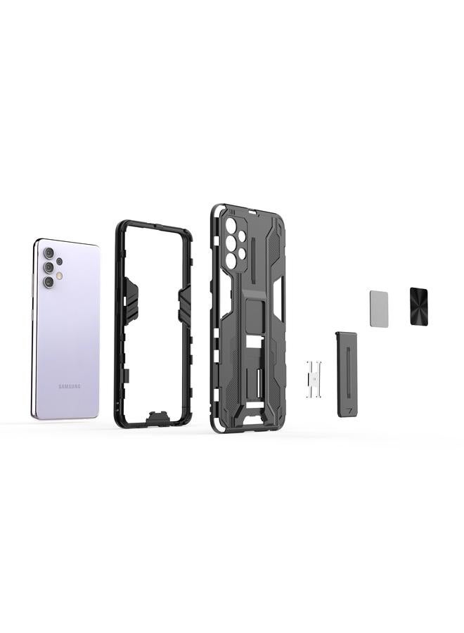 S-TOP Case For Samsung Galaxy A32 4G Supersonic PC + TPU Shock-proof Protective Case with Holder - Image 3