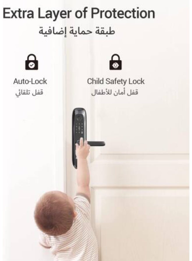 إيزفيز قفل بصمة ذكي EZVIZ L2S، دخول بدون مفتاح بأربع طرق فتح وجرس باب إلكتروني مدمج - Image 4