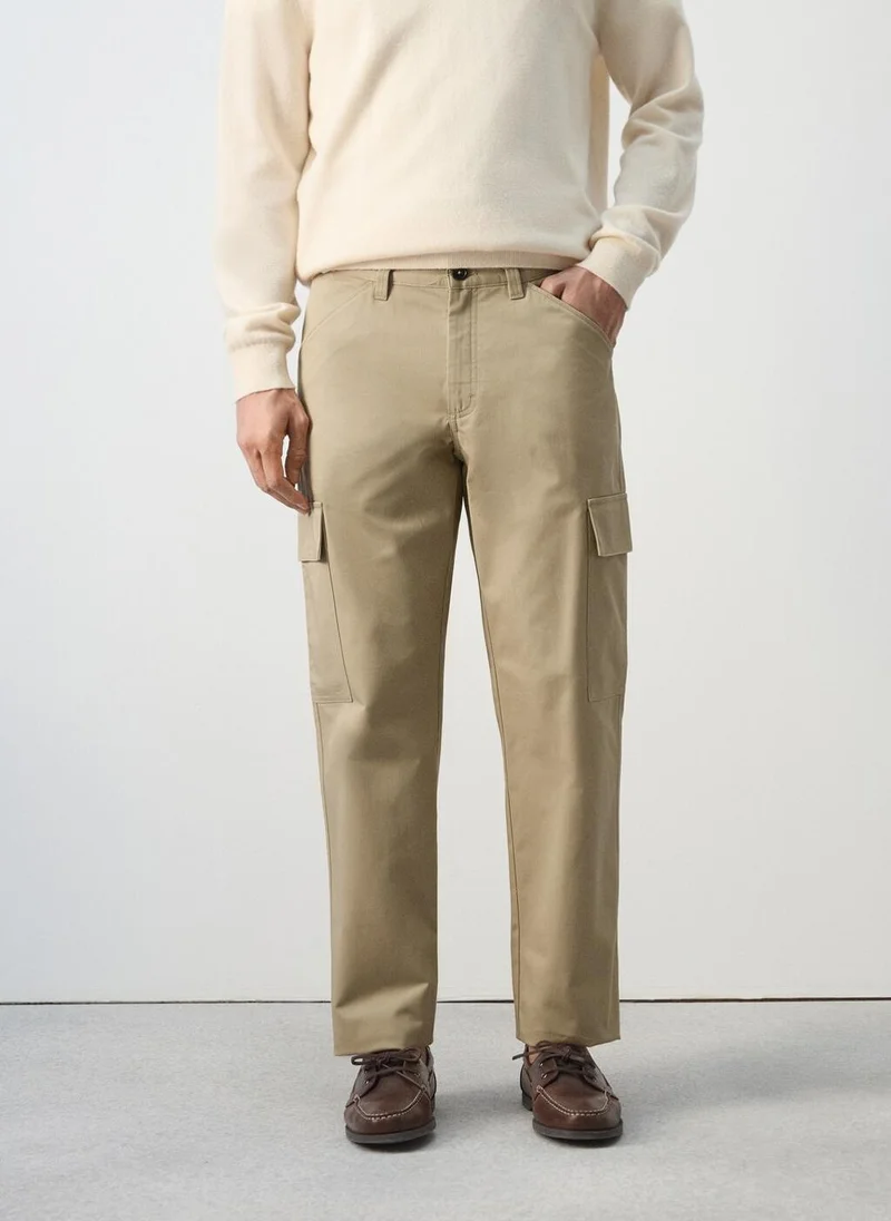 Mango Man 100% cotton cargo pants