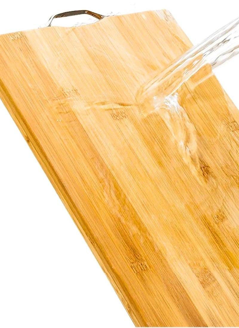 Generic - Extra Large Premium Bamboo Cutting Board, Wooden Chopping Board Kitchen Cutting Board With Juice Grooves. Natural Bamboo 20 x 30cm - Image 1
