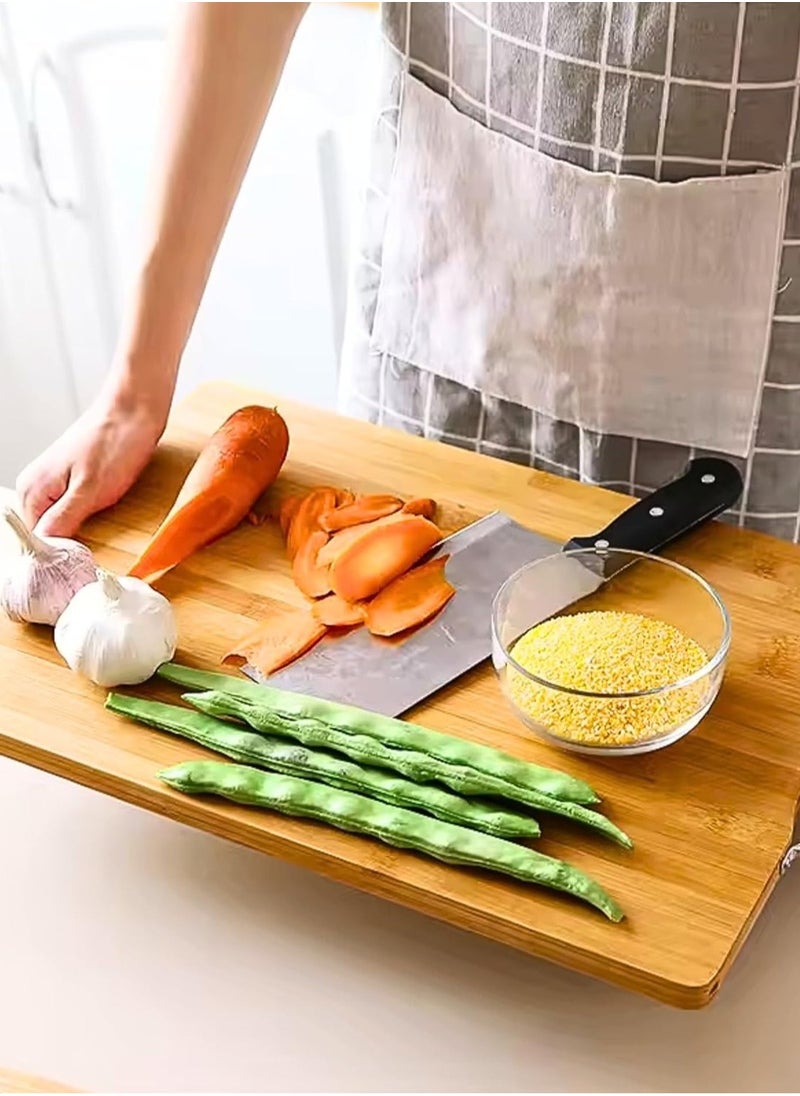 Generic - Extra Large Premium Bamboo Cutting Board, Wooden Chopping Board Kitchen Cutting Board With Juice Grooves. Natural Bamboo 20 x 30cm - Image 1