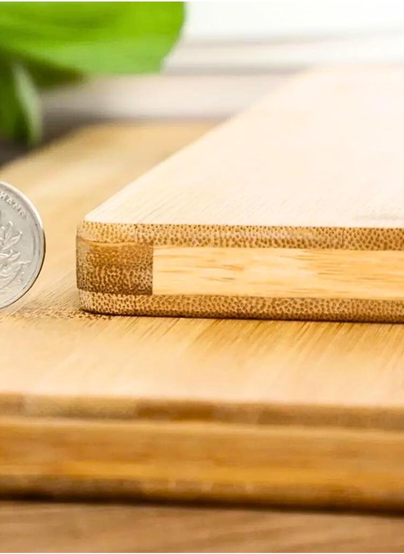 Generic - Extra Large Premium Bamboo Cutting Board, Wooden Chopping Board Kitchen Cutting Board With Juice Grooves. Natural Bamboo 20 x 30cm - Image 1