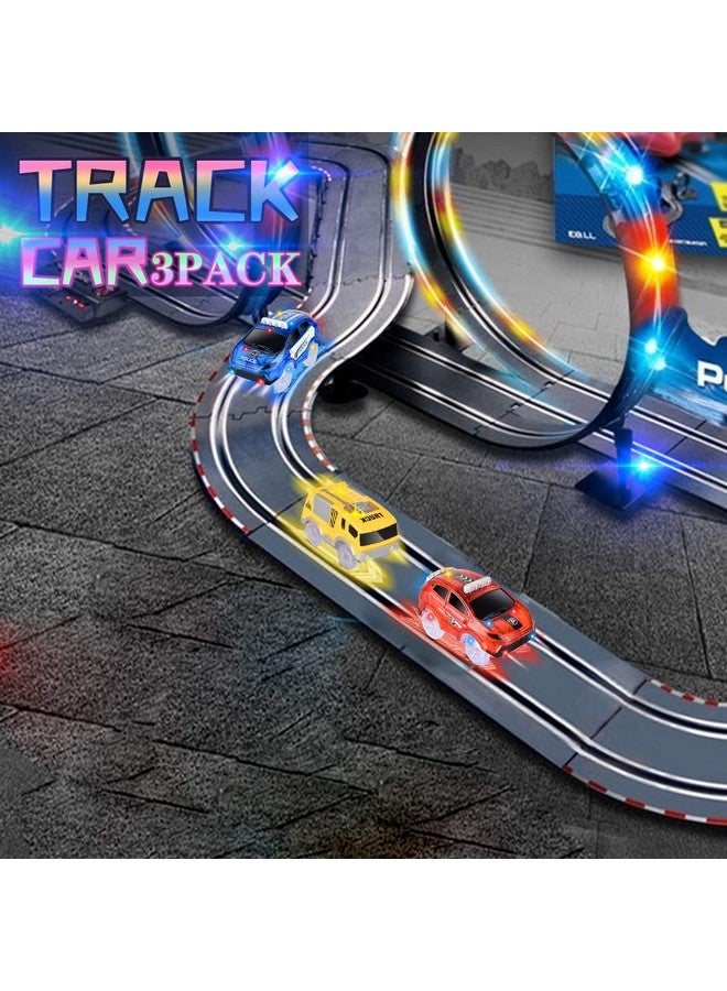 INLAIER Track Cars Replacement Only Light Up Toy Cars with 5 Flashing LED Lights Toys Racing Car Track Accessories Compatible with Magic Tracks and Tracks with Most Track Cars for Boys and Girls (3 Pack)  - Image 5
