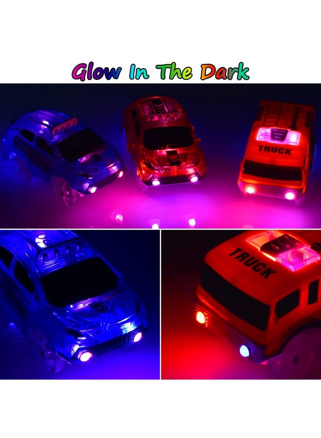 INLAIER Track Cars Replacement Only Light Up Toy Cars with 5 Flashing LED Lights Toys Racing Car Track Accessories Compatible with Magic Tracks and Tracks with Most Track Cars for Boys and Girls (3 Pack)  - Image 4