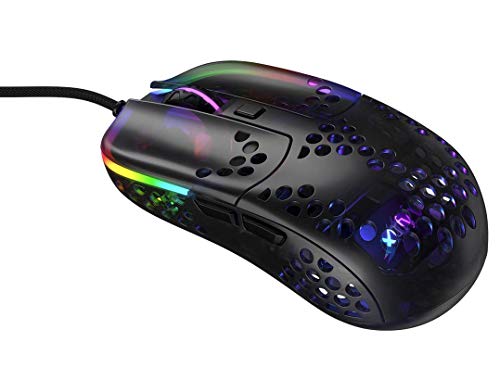 XTRFY MZ1, Ultra-Light Wired Gaming Mouse, Cutting-Edge Pixart 3389 Sensor, Unique Shape for Optimum Aim, Adjustable RGB Lighting, Zy’s Rail Edition - Image 1