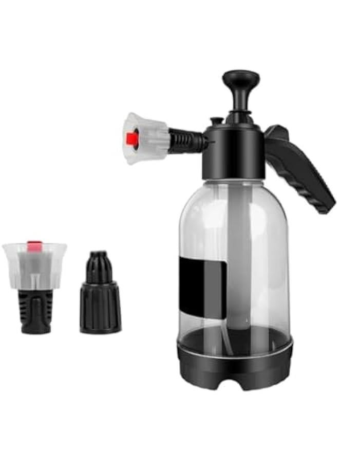 HOOKOR Car wash spray 2L large capacity, Clear High Pressure Car Wash Spray Bottle, Portable Hand Pressure Snow Foam Sprayer with Two Nozzle Options Home Cleaning, Car Detailing, Garden Watering ﻿ - Image 1