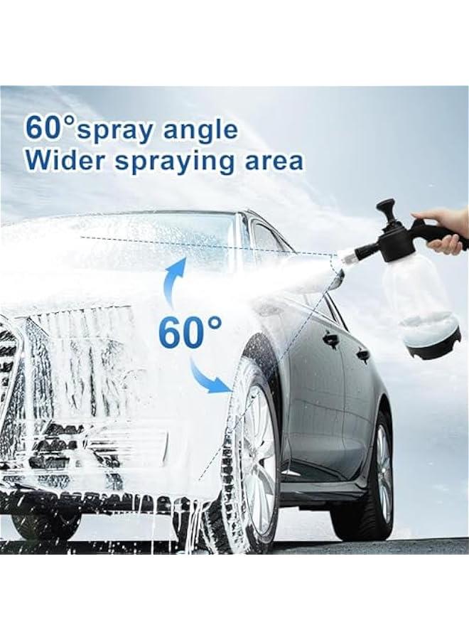 HOOKOR Car wash spray 2L large capacity, Clear High Pressure Car Wash Spray Bottle, Portable Hand Pressure Snow Foam Sprayer with Two Nozzle Options Home Cleaning, Car Detailing, Garden Watering ﻿ - Image 3