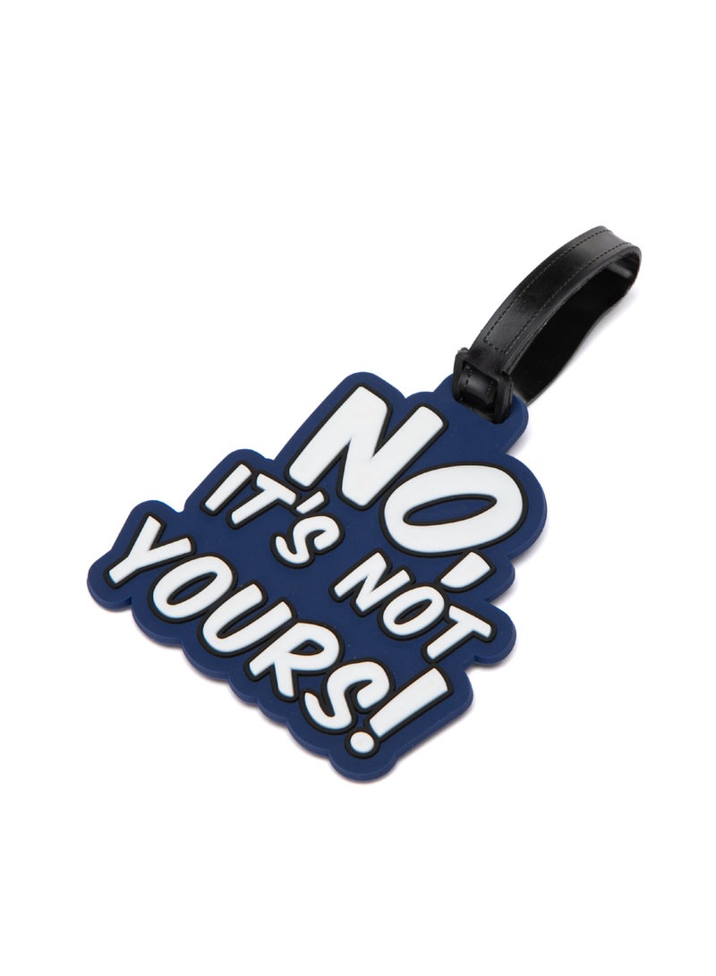 TOM CRUISER 3D Rubber Luggage Tag 'NO, IT'S NOT YOURS!', Flexible Weatherproof Travel ID Tag with Privacy Card Slot & Secure Attachment Loop, Blue - Image 5