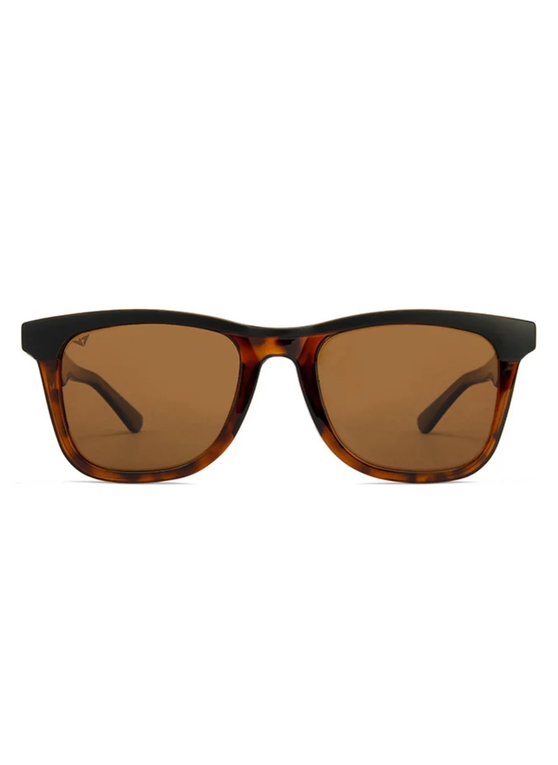 VINCENT CHASE VINCENT CHASE EYEWEAR By Lenskart | Full Rim Wayfarer Branded Latest & Stylish Sunglasses | Polarized & 100% UV Protected| Men & Women | Large | VC S11742 (Color:-Frame Black / Lens Brown)-Pack of 1