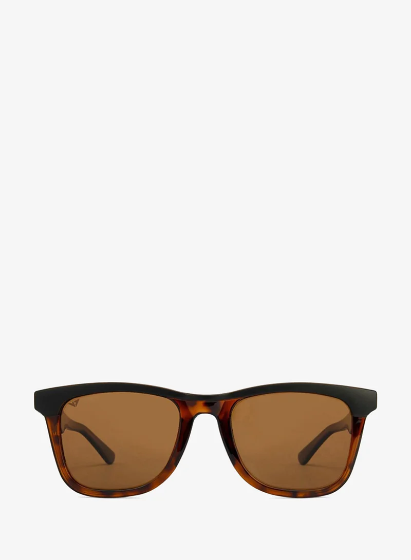 فينسينت تشيس Vincent Chase By Lenskart | Full Rim Wayfarer Branded Latest & Stylish Sunglasses | Polarized & 100% UV Protected| Men & Women | Large | VC S11742 (Color:-Frame Black / Lens Brown)-Pack of 1