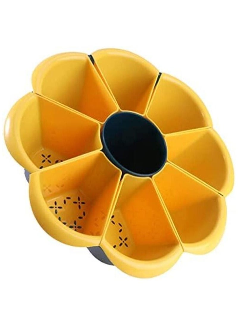 Lady Kitchen - Modern strainer for vegetables and fruits with a rotatable base 360 °, brown color - Image 1