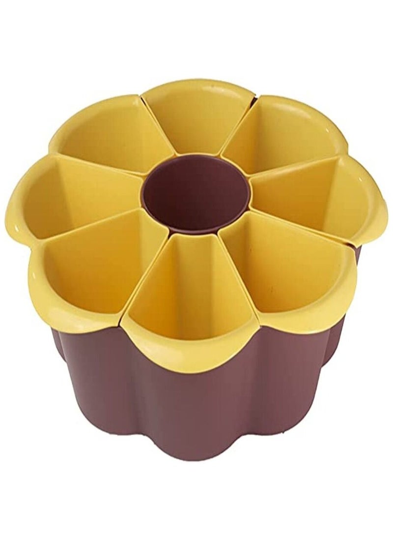 Lady Kitchen - Modern strainer for vegetables and fruits with a rotatable base 360 °, brown color - Image 1
