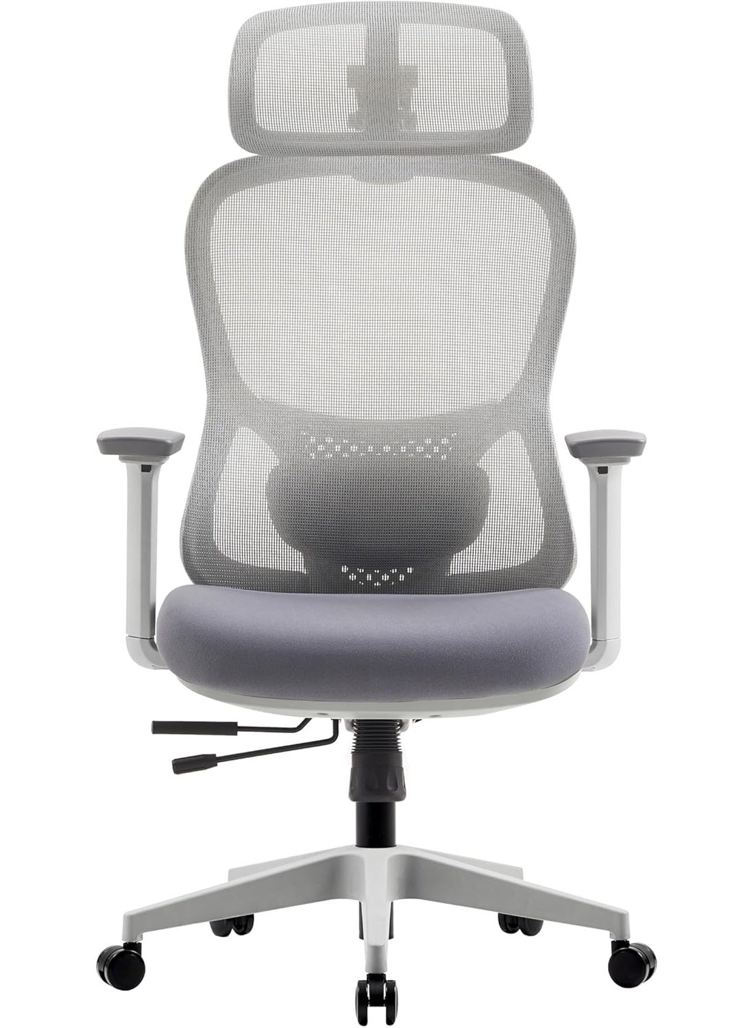 MOMENT Ergonomic Office Chair with 4D Adjustable Headrest & 3D Armrests – High Back Mesh Desk Chair with Lumbar Support, Reclining Backrest (90°–130°), Seat Slide & Height Adjustment