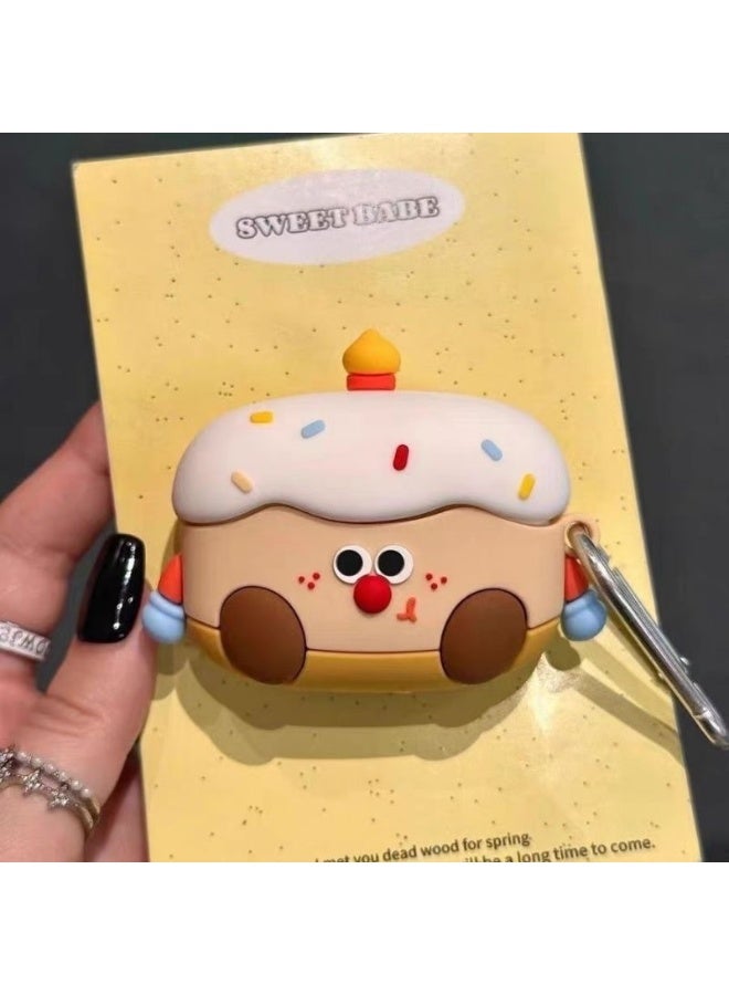 Cute Cartoon Earphone Case Compatible with AirPods 4th Generation Wireless Bluetooth Headphones 
