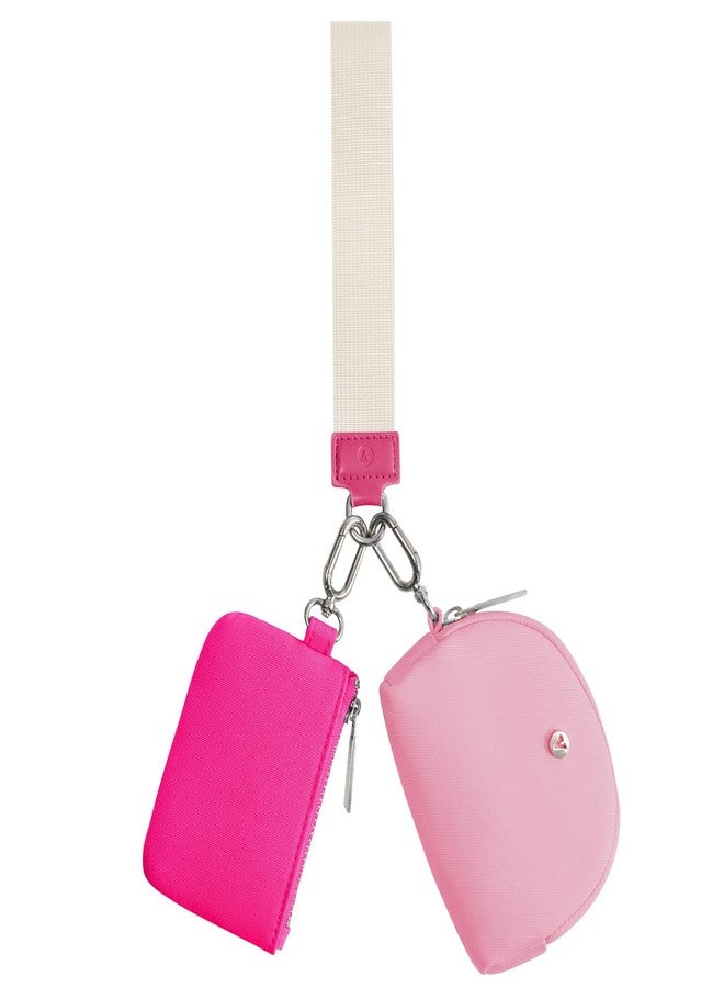 VUTUXA KeyChain Wallet Wristlet Wallets For Women Mini Zip Dual Pouch Wristlet - Image 1