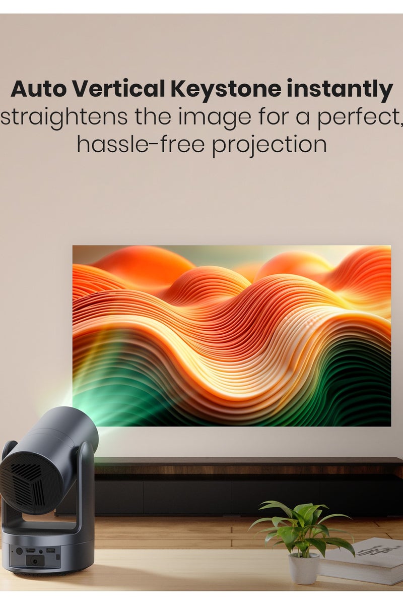 Moxedo Nebulux Smart Android Projector 4K Android OS 9.0 1080P with Auto Keystone 260 Ansi Lumen Brightness, Auto Keystone Correction with Built-in 5W Speaker, 5G WiFi, Bluetooth 5.2 - Image 5