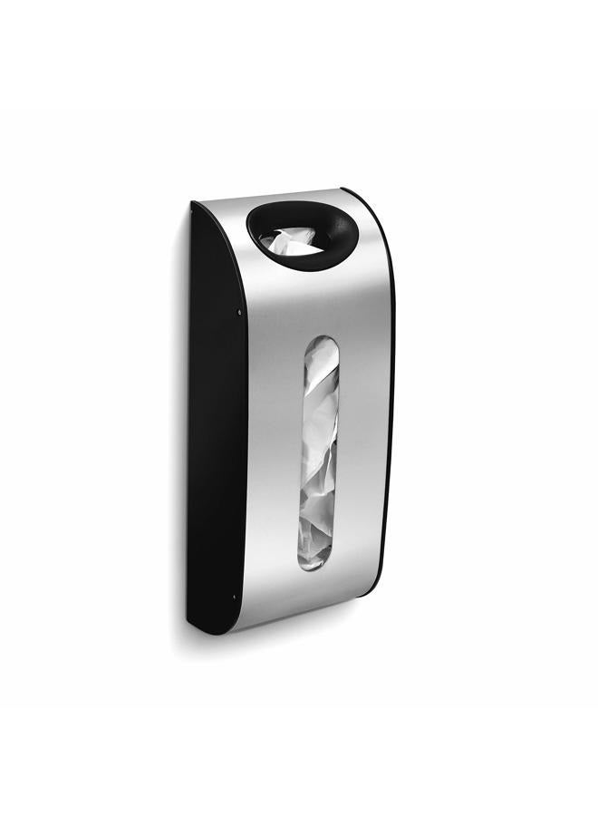 simplehuman حامل أكياس البقالة المثبت على الحائط، فولاذ مقاوم للصدأ مصقول - Image 2