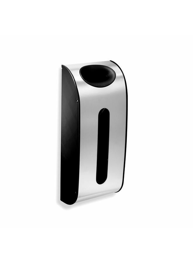 simplehuman حامل أكياس البقالة المثبت على الحائط، فولاذ مقاوم للصدأ مصقول - Image 1