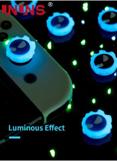 UNUNS Switch Thumb Grips Caps, UNUNS Cute D-Pad Button Caps Silicone Thumb Grips Set, ABXY Key Buttons Sticker Joystick Cover Caps Compatible with Nintendo Switch/OLED Joycon Controller -Luminous Purple  - Image 5