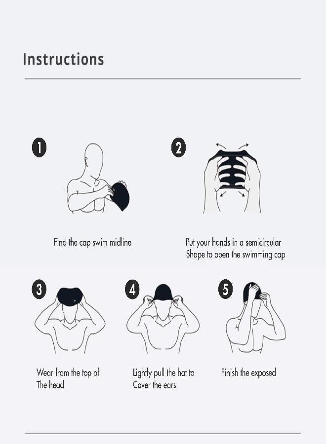 TYR mens Black swim caps, Navy, One Size US - Image 4