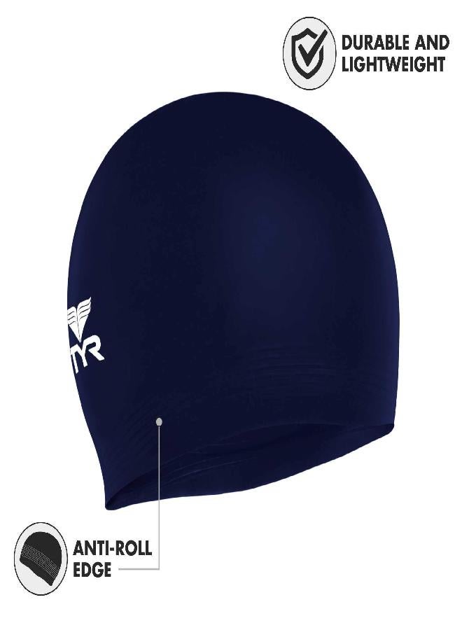 TYR mens Black swim caps, Navy, One Size US - Image 2