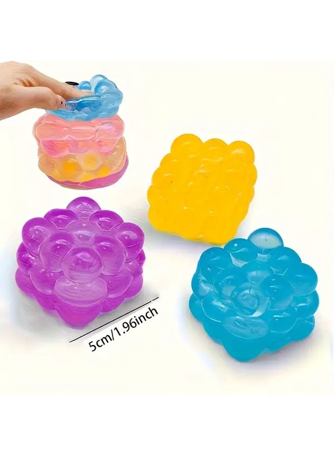 Cube Purple Squeeze Toy Non Toxic Durable Fidget Sensory Educational Gift for Kids - Image 4