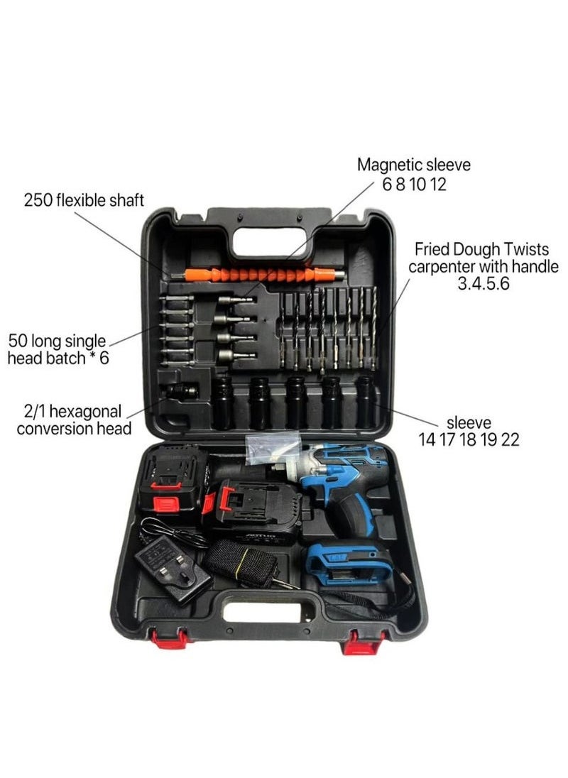 WINSEE - 98V Brushless Lithium-ion Impact Wrench Set, High Torque Performance, Multi-Functional Accessories, Instantly Improve Your Work Efficiency - Image 1