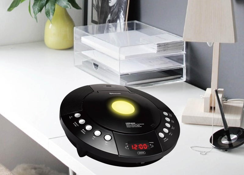 HANNLOMAX HX-330CD CD Player, FM Radio, Bluetooth, Alarm Clock, Red LED Display, USB Port for Charging and MP3 Playback, Aux-in, Remote Control Included, AC Operation only. (Black) - Image 4