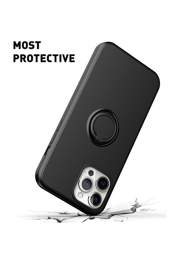 S-TOP Case For iPhone 14 Plus Ring Kickstand Silicone Phone Case - Image 3