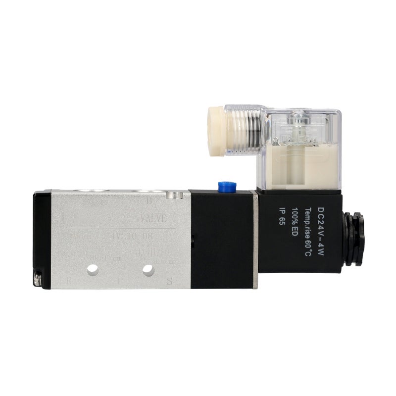 Solenoid Valve: 5 Way 2 Position, DC24V, High Precision Aluminum Alloy Body - Good Sealing Performance, Internally Piloted Valve for Pneumatic Systems - Image 4