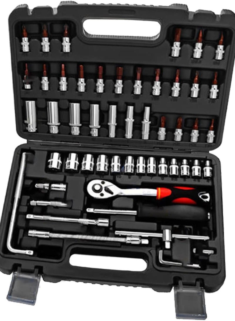 GGOOT Hardware Hand Tool for Car Repair Sleeve Ratchet Spanner Wrench Socket Set Professional Metalworking Home Kits - Image 5