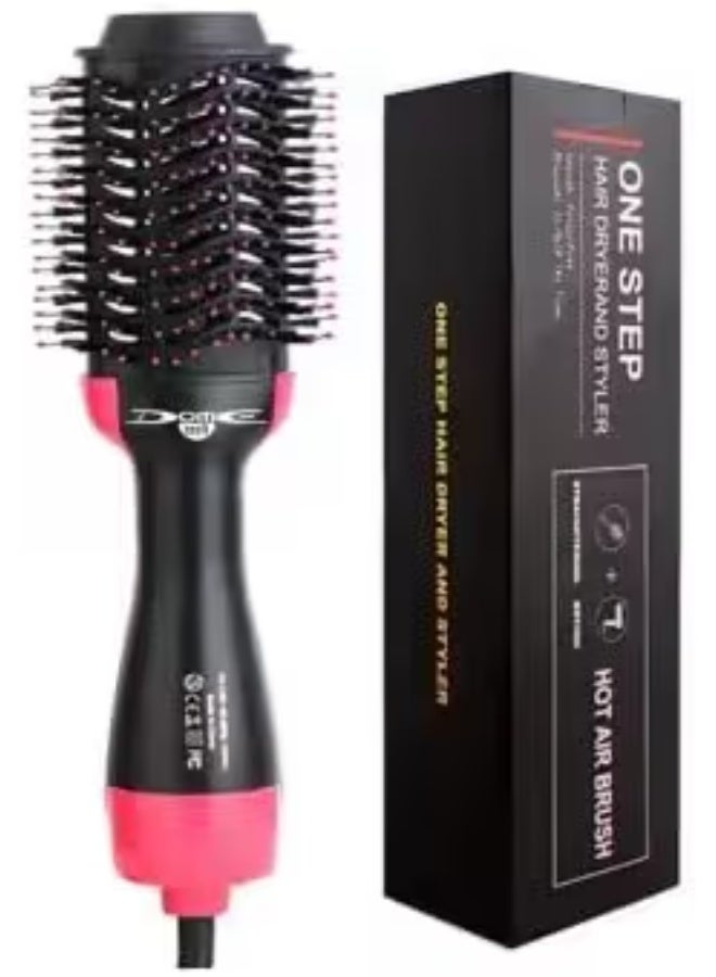مشط تجفيف وفك تشابك الشعر بخطوة واحدة مع مجفف – أسود/وردي، 35 × 10 سمOne-Step Hair Blow Tangle Comb And Dryer Black/Pink 35 x 10centimeter - Image 2