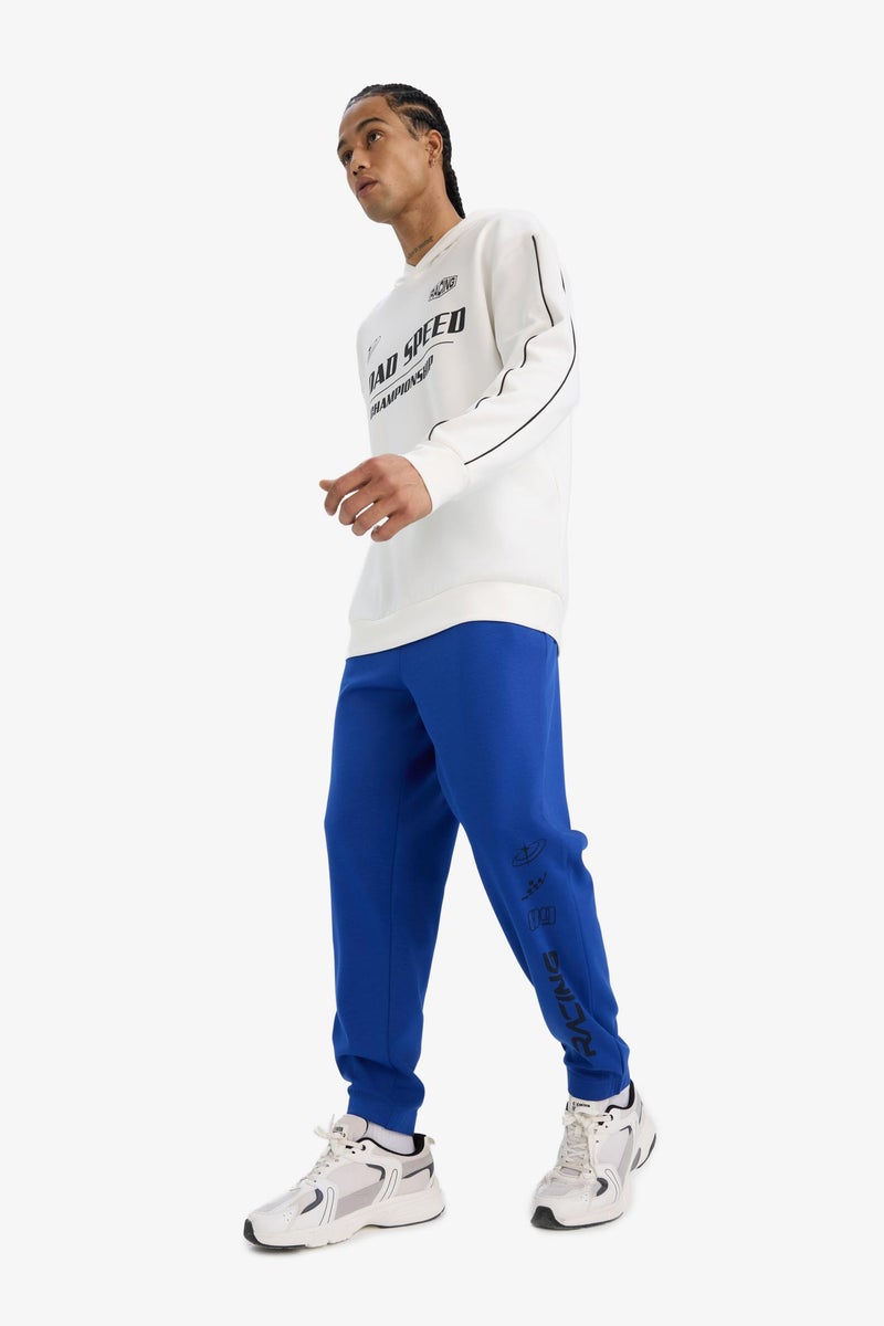 DeFacto Blue Man Standard Fit Scuba Fabric Elastic Band Jogger Casual - Image 1