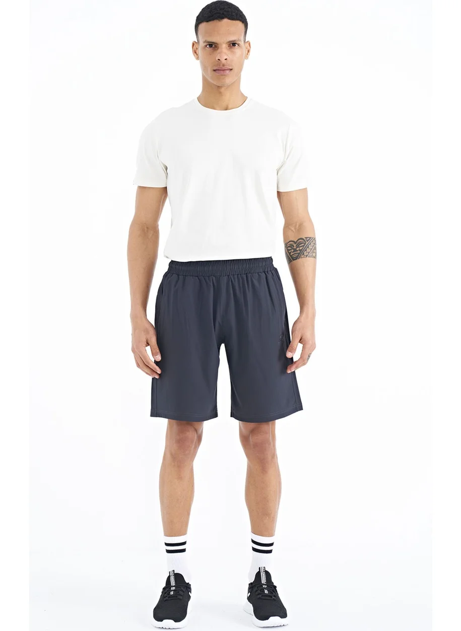 Tommy Life Anthracite Side Pocket Detailed Elastic Men's Shorts - 81238