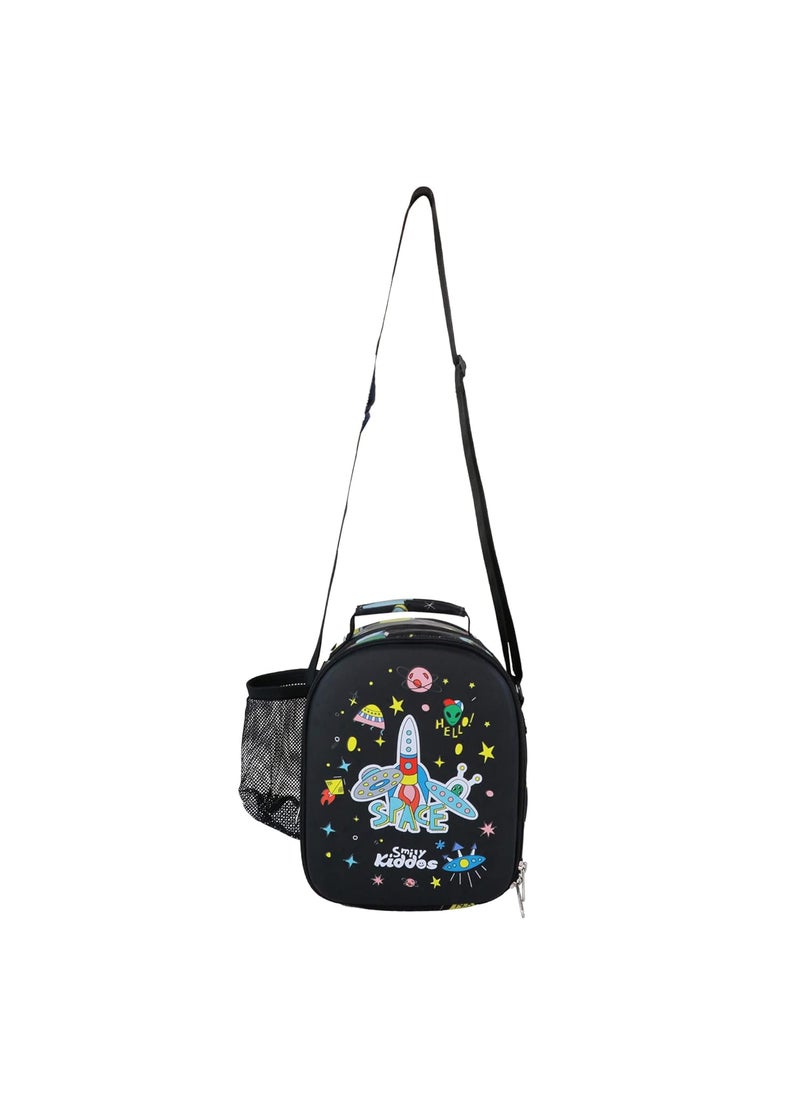 SMILY KIDDOS Smily Kiddos Hardtop Lunch Bags (Black) Lunch Bag Adult Lunch Bag : Space Theme  - Image 5