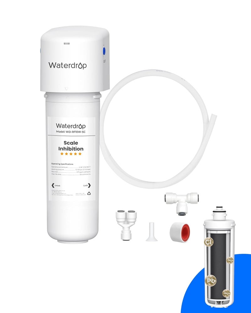 Waterdrop 10UE-SC Under Sink Water Filter for Instant Hot and Cold Water Dispenser System, Anti-Scaling, Reduces PFAS, PFOA/PFOS, Lead, Chlorine, Bad Taste & Odor, 11000 Gallons - Image 1