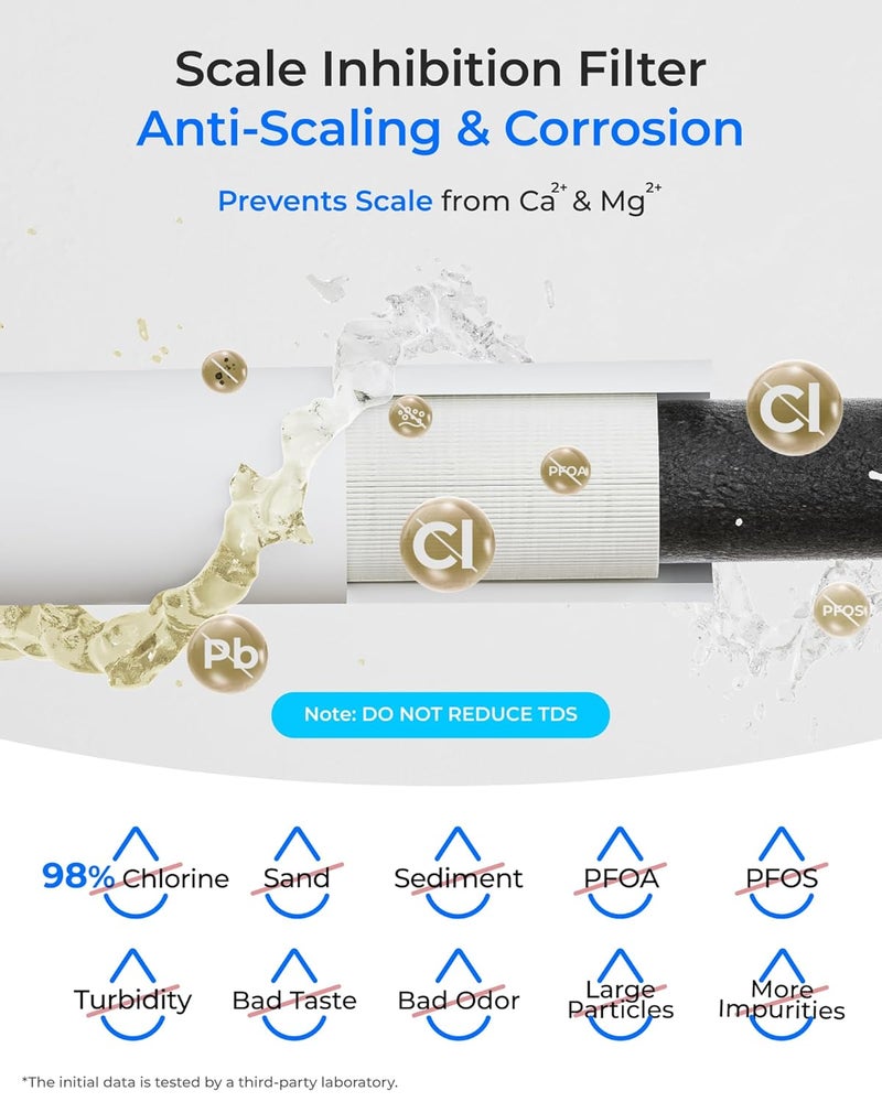 Waterdrop 10UE-SC Under Sink Water Filter for Instant Hot and Cold Water Dispenser System, Anti-Scaling, Reduces PFAS, PFOA/PFOS, Lead, Chlorine, Bad Taste & Odor, 11000 Gallons - Image 5