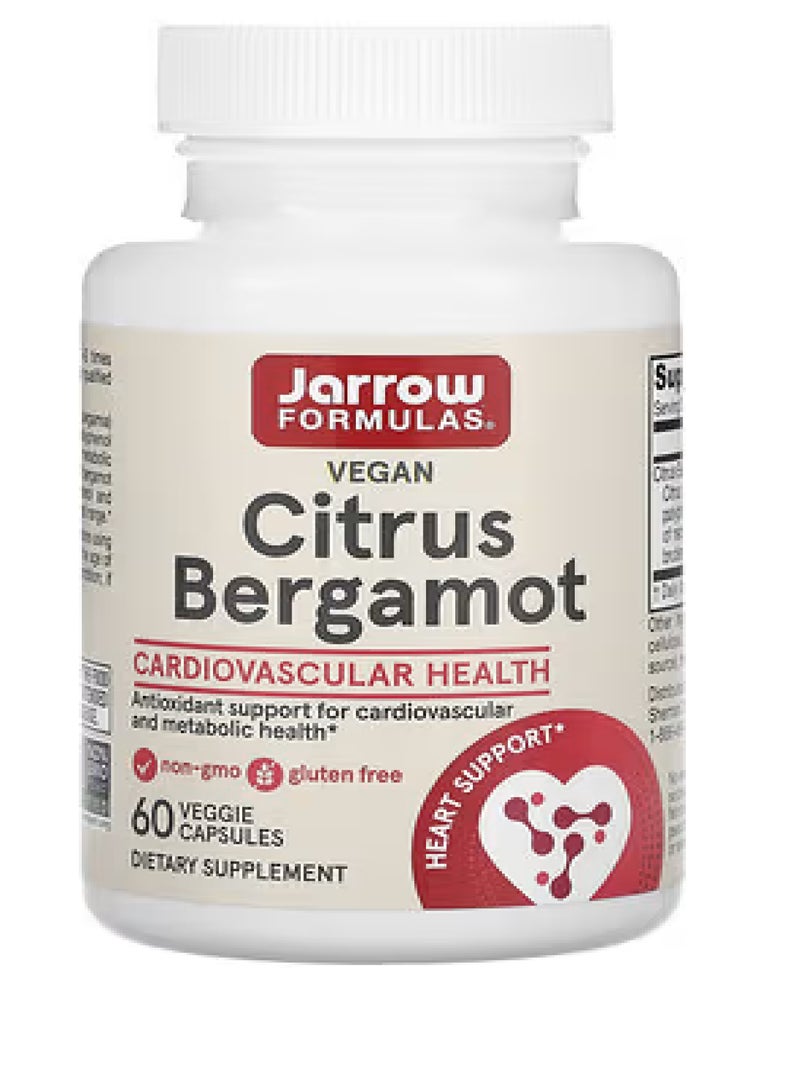 jarrow formulas Vegan Citrus Bergamot, 60 Veggie Capsules