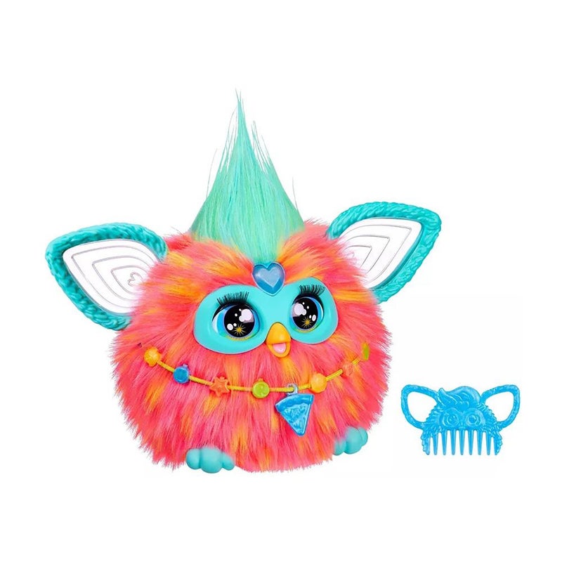 Furby فوربي كن صديقي المفضل؟ لعبة قماشية تفاعلية كورال (15 سم) - Image 1