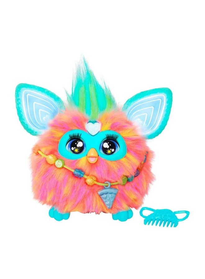 Furby فوربي كن صديقي المفضل؟ لعبة قماشية تفاعلية كورال (15 سم) - Image 3