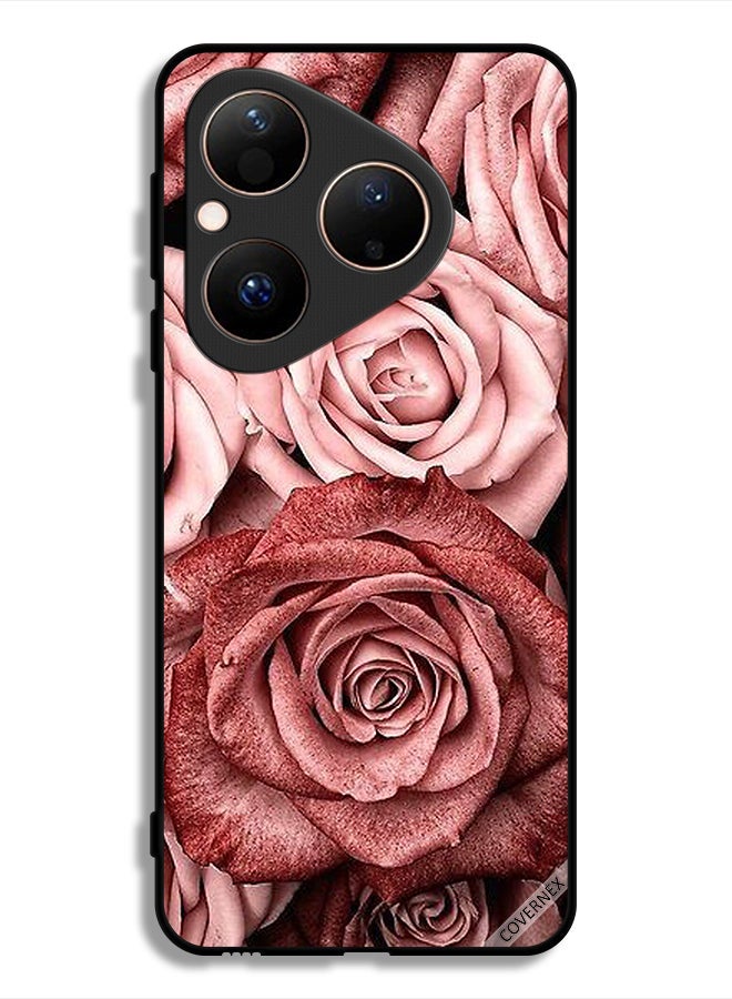 Covernex Huawei Pura 80 Protective Case Cover Peach Flowers - Image 1