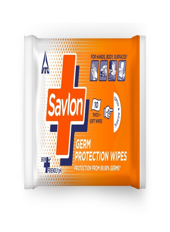 Savlon Germ Protection Wipes 10 nos Pack - Image 1