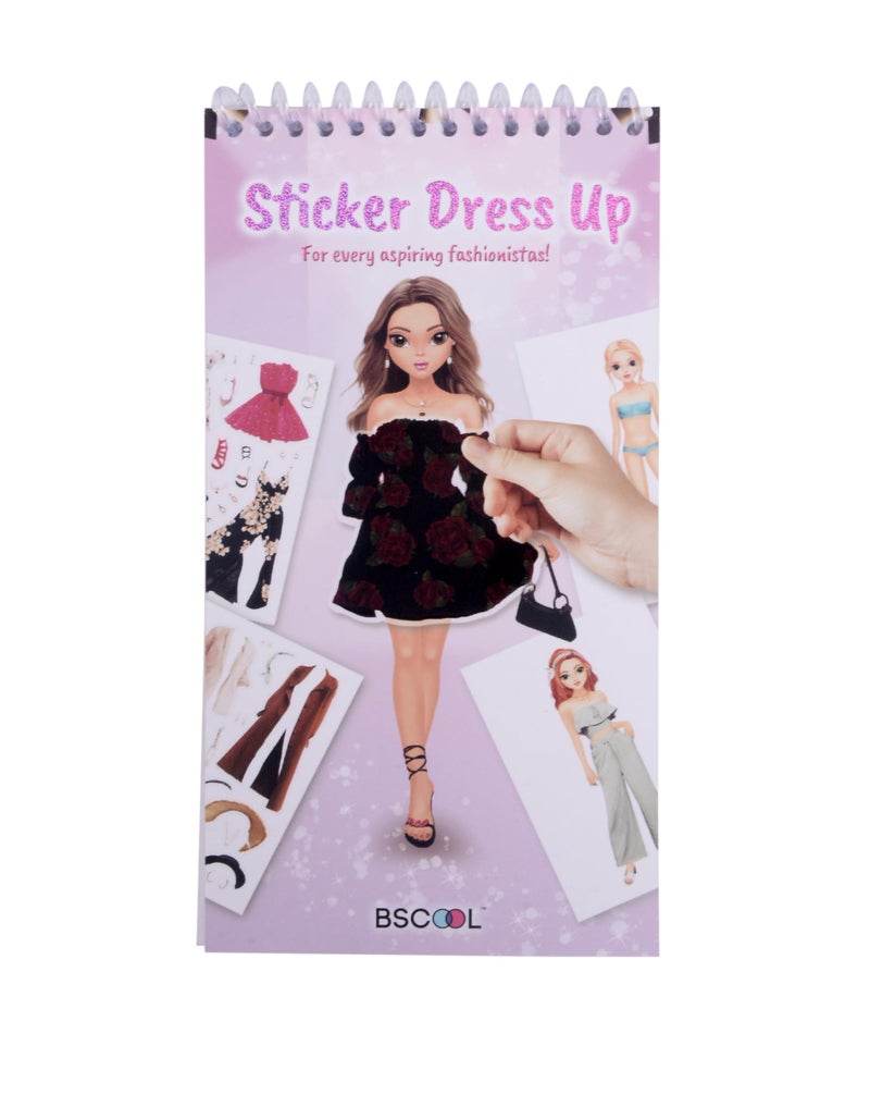 BSCOOL Sticker Dress up  Sticker Activity Book for Kids Learn Girls Fashion Design with Stickers and Guides for Kids 5 and up Little Designer Creativity Book Stickers Paper Dolls Gift for Girls
