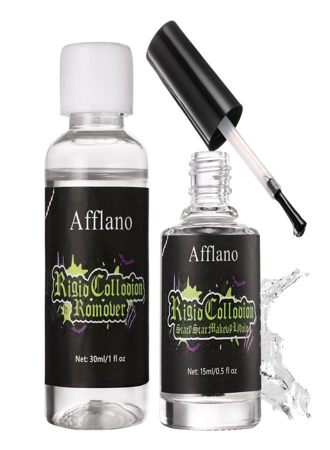 La Catrina Rigid Collodion and Remover Kit, Professional Collodion Scar Liquid & Remover Combo Kit, Quick Dry Realistic Scarring Liquid for Halloween Fake Scars FX Makeup, Cosplay, Zombie, Joker, Film, Theater - Image 1