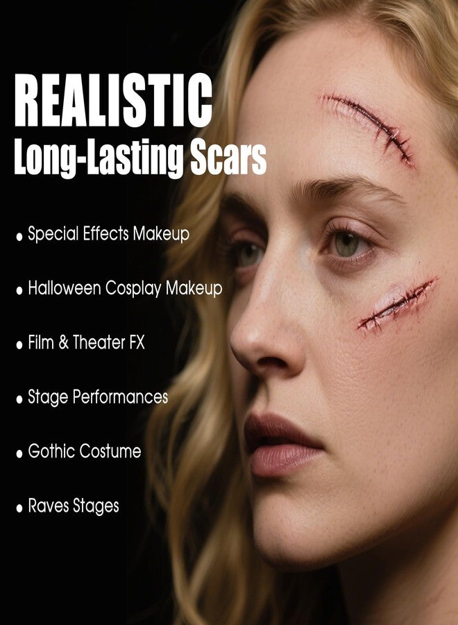 La Catrina Rigid Collodion and Remover Kit, Professional Collodion Scar Liquid & Remover Combo Kit, Quick Dry Realistic Scarring Liquid for Halloween Fake Scars FX Makeup, Cosplay, Zombie, Joker, Film, Theater - Image 2