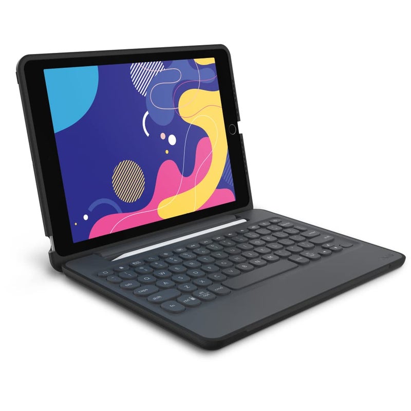 ZAGG Rugged Education Keyboard for Apple iPad 10.2" (7th/ 8th/ 9th Gen) 6FT Drop Protection | Durable | Black - Image 1