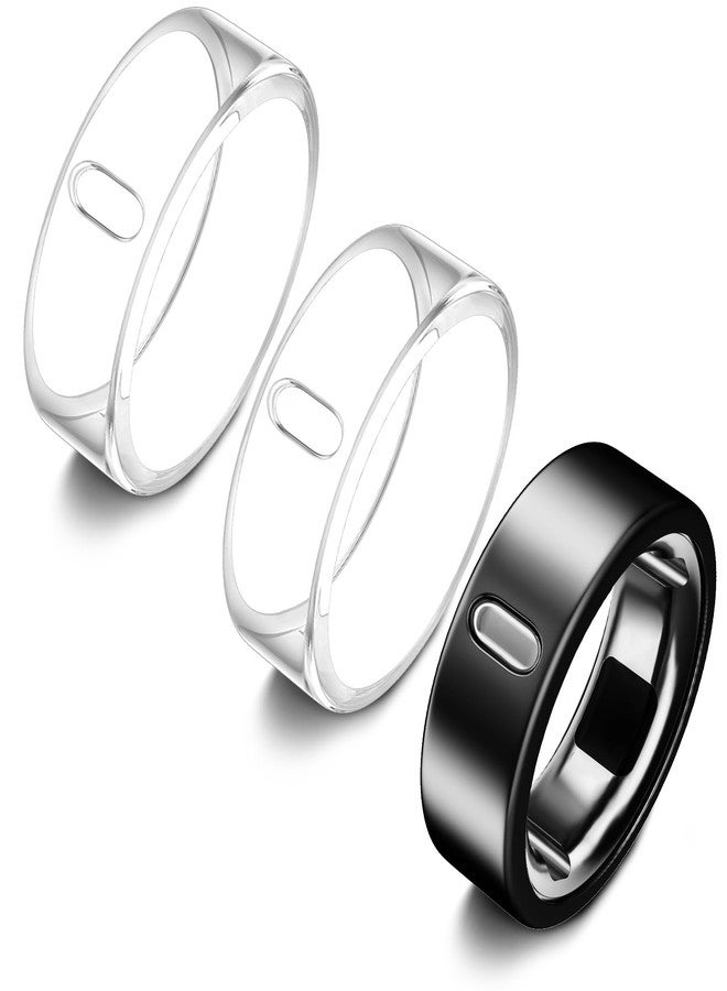 ZOOROO 3 Pack Cover Compatible with Oura Gen 4/Oura Gen 3/3 Horizon, Surport Charging with Cover on, Anti-Scratch Electroplate Protector for Men Women Workout Gym - Image 1